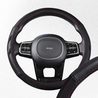 Оплетка SKYWAY Racer-3 M ЧерноКрасная экокожа